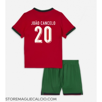 Portogallo Joao Cancelo #20 Maglia Gara Casa Repliche Europei 2024 Bambino